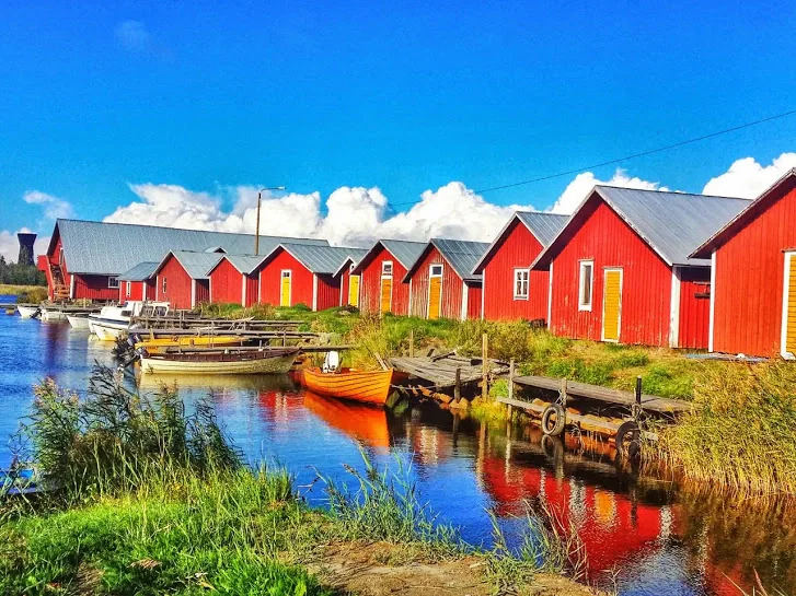 Kvarken Archipelago islands and shallow Baltic Sea landscape between Finland and Sweden