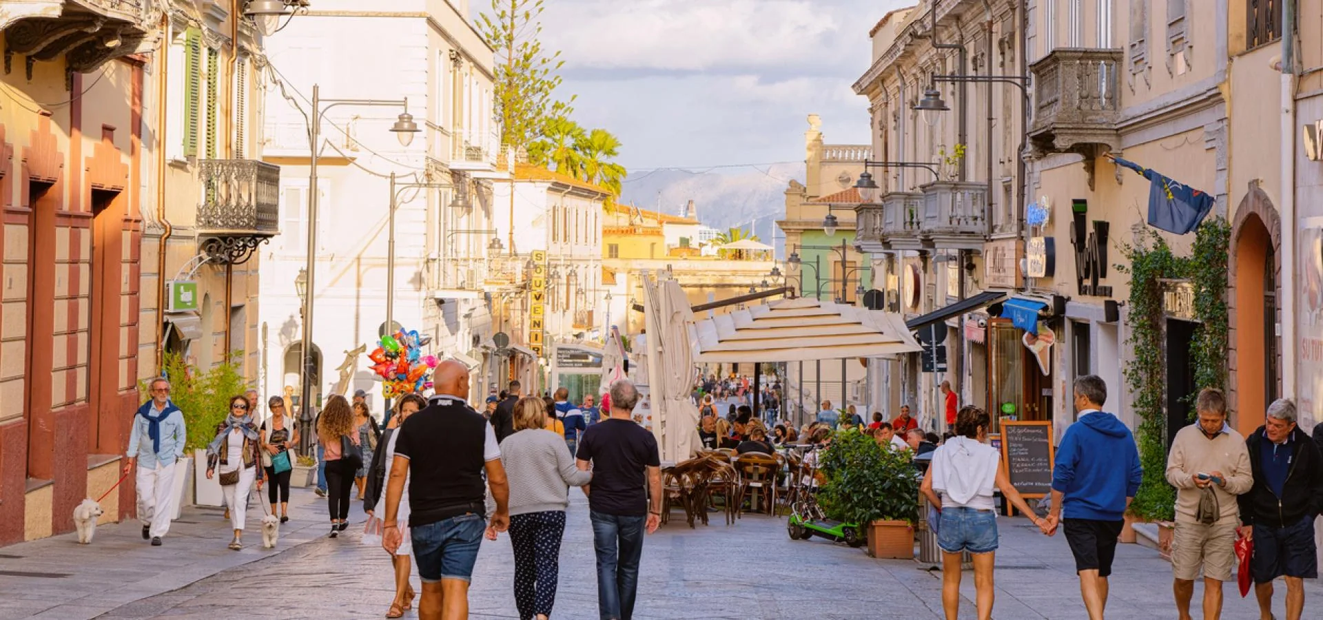 Olbia waterfront, historic centre and bright Mediterranean scenery in Sardinia