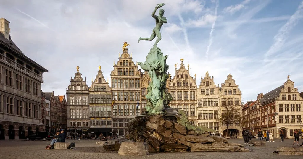 Ostend beach, promenade and North Sea waterfront on the Belgian coast