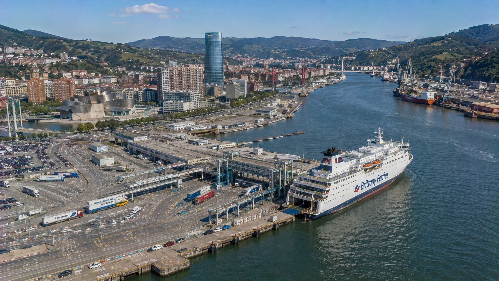 Port of Bilbao passenger ferry terminal in Zierbena