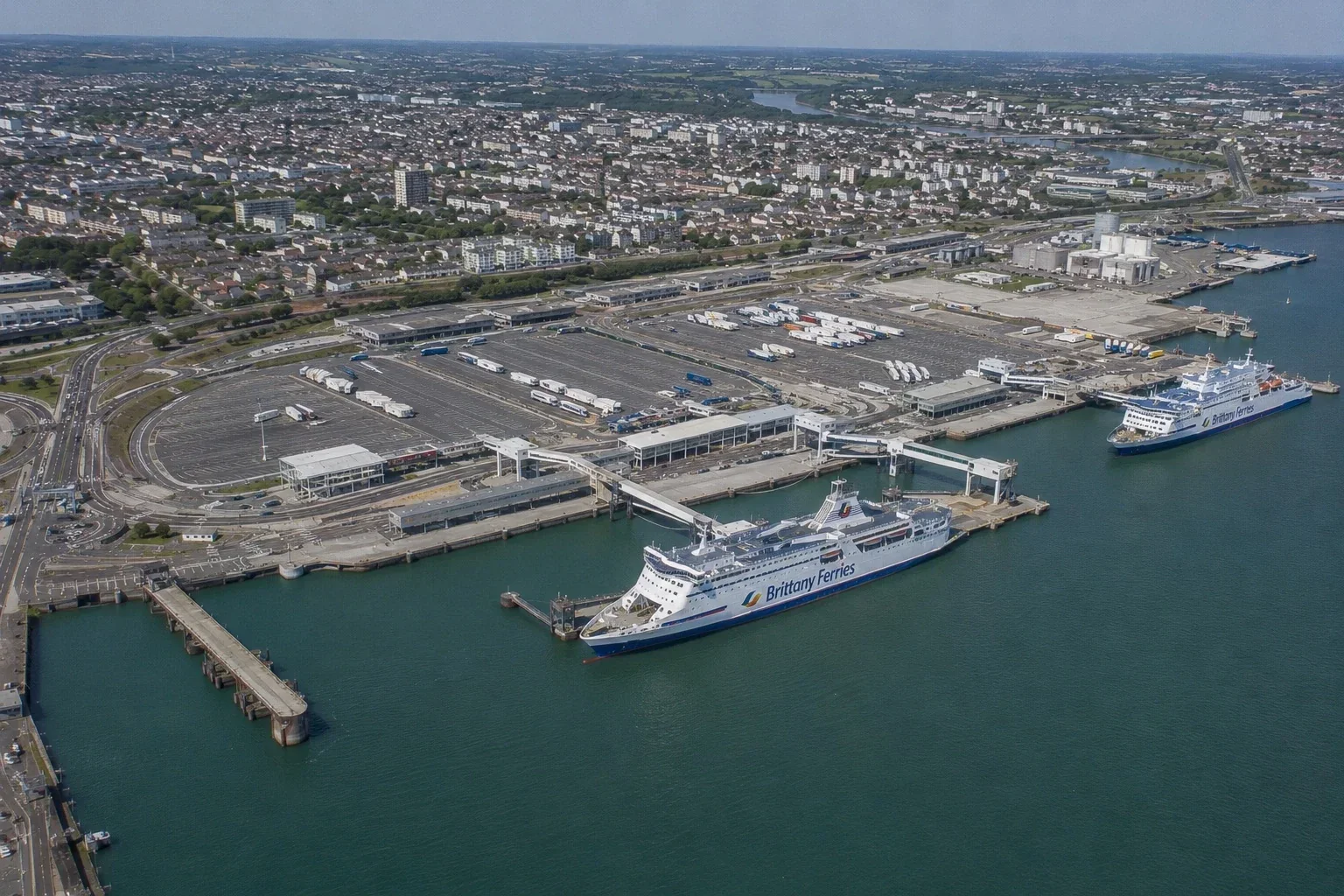 Ouistreham passenger ferry terminal serving Caen in Normandy