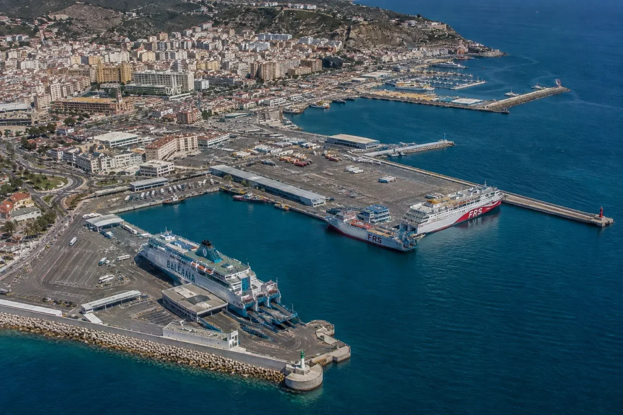 Ceuta passenger ferry port on the North African coast of Spain