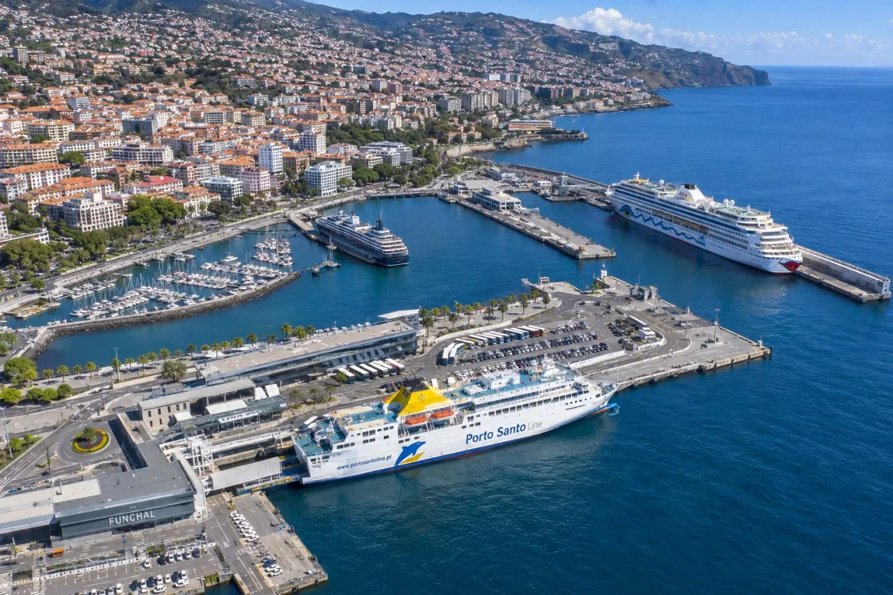 Port of Funchal passenger ferry area on Madeira