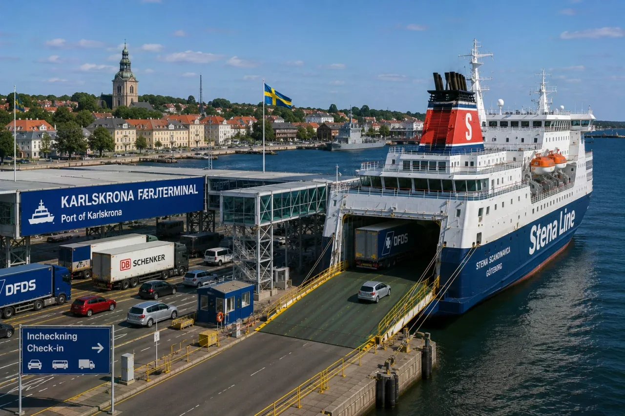 Stena Line ferry at Karlskrona ferry terminal
