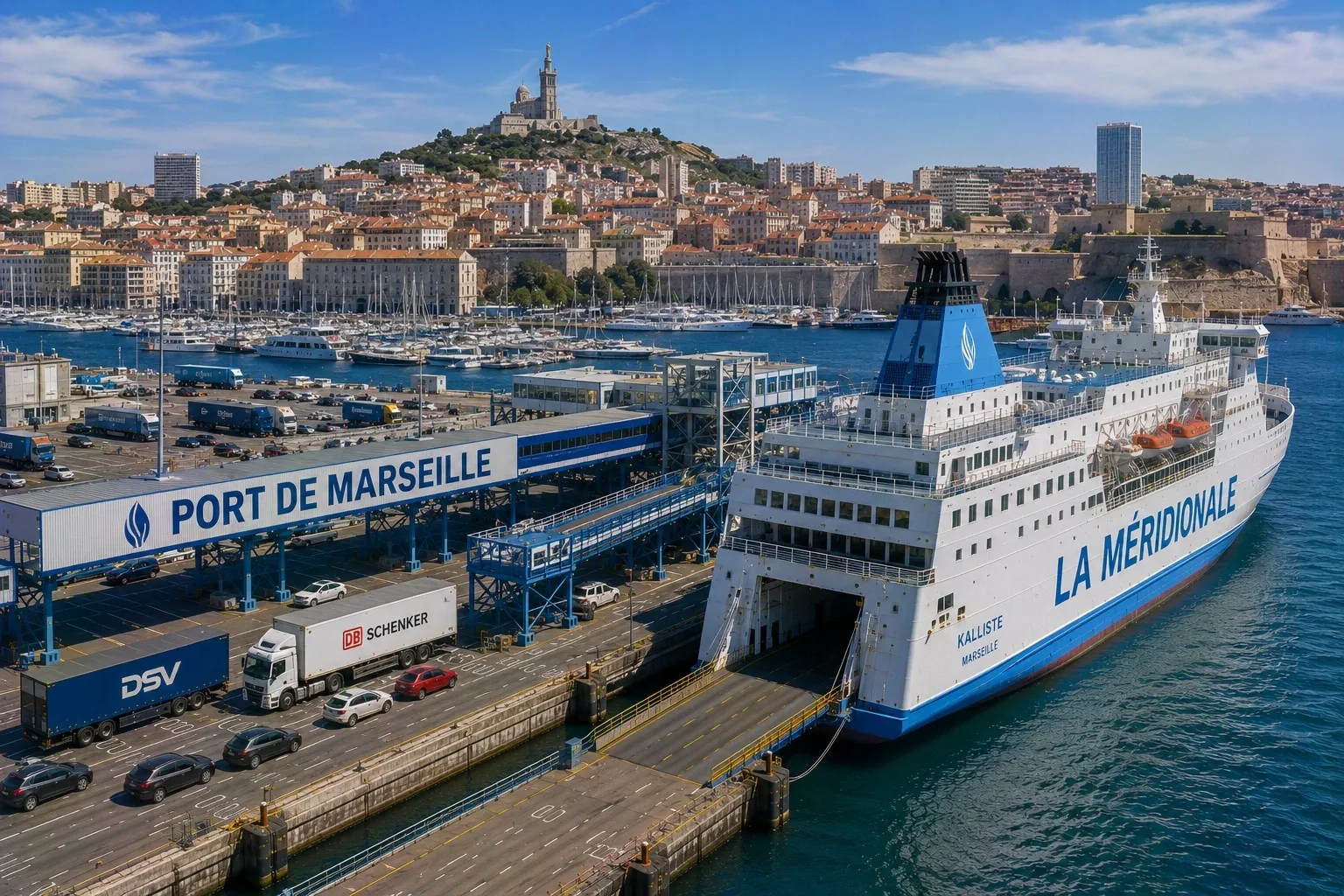 Marseille ferry port in southern France