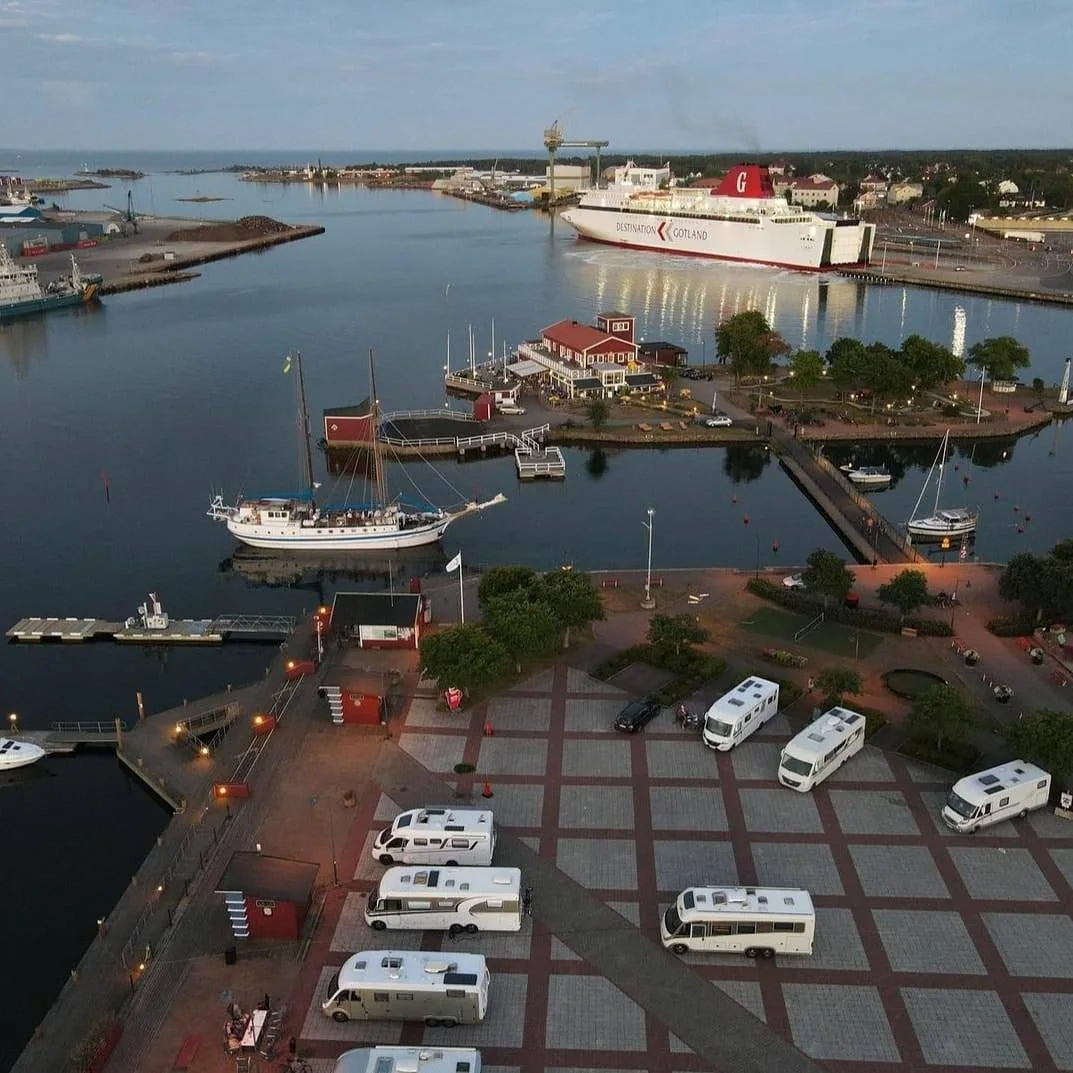 Oskarshamn ferry harbour and terminal in Sweden