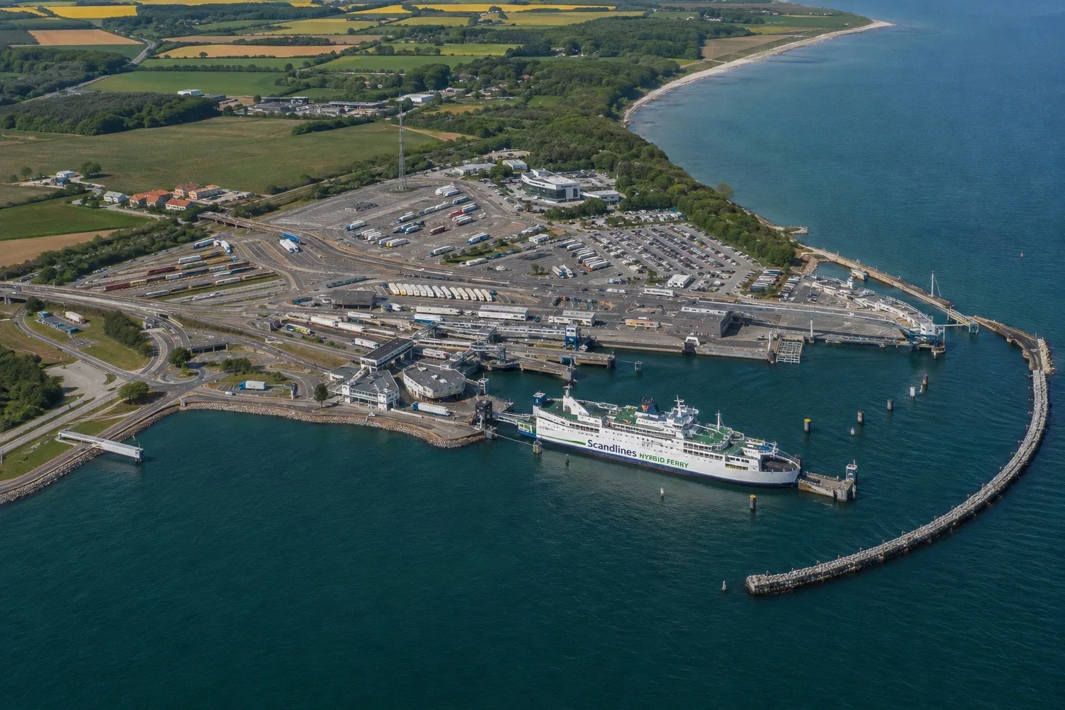 Puttgarden ferry port on Fehmarn in Germany