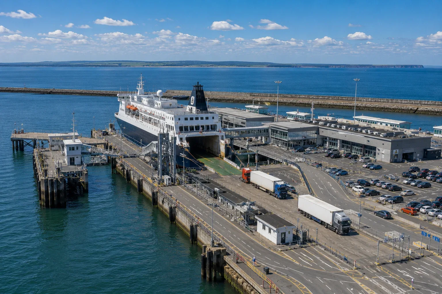 Rosslare Europort and ferry terminal area