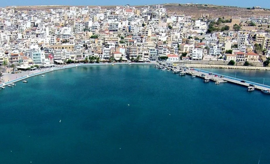 Sitia harbour and eastern Crete coastline