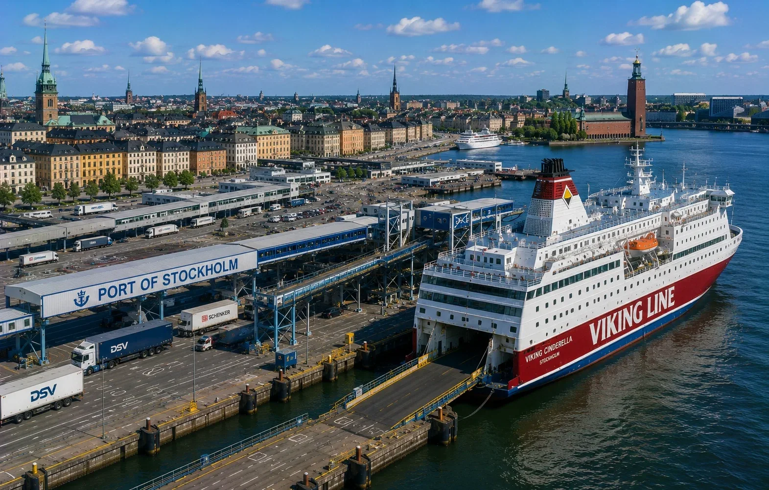 Viking Line passenger ferry at the Port of Stockholm