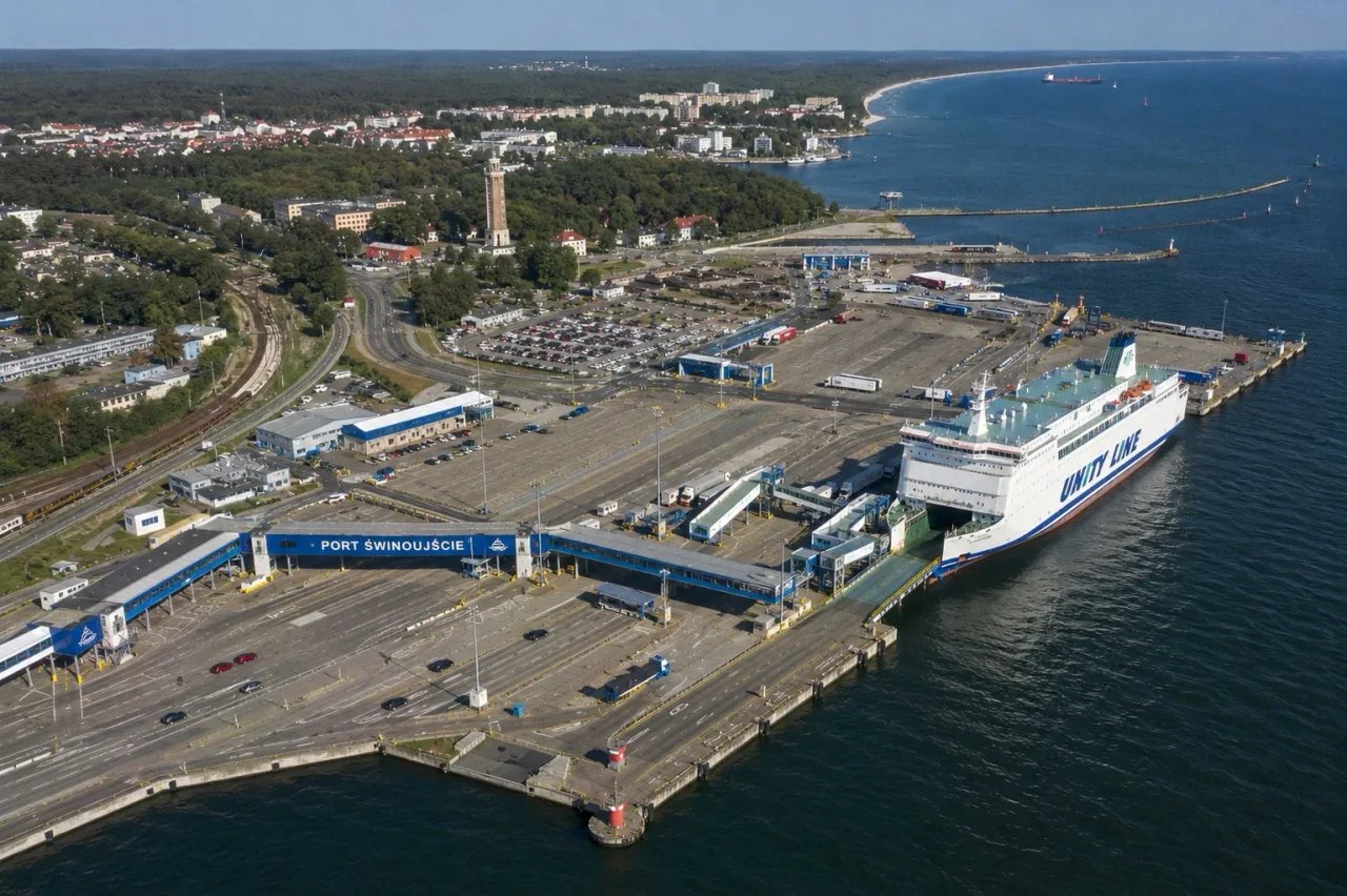 Świnoujście ferry port in Poland