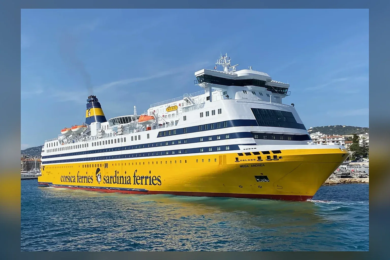 Corsica Ferries passenger and vehicle ferry in the Mediterranean