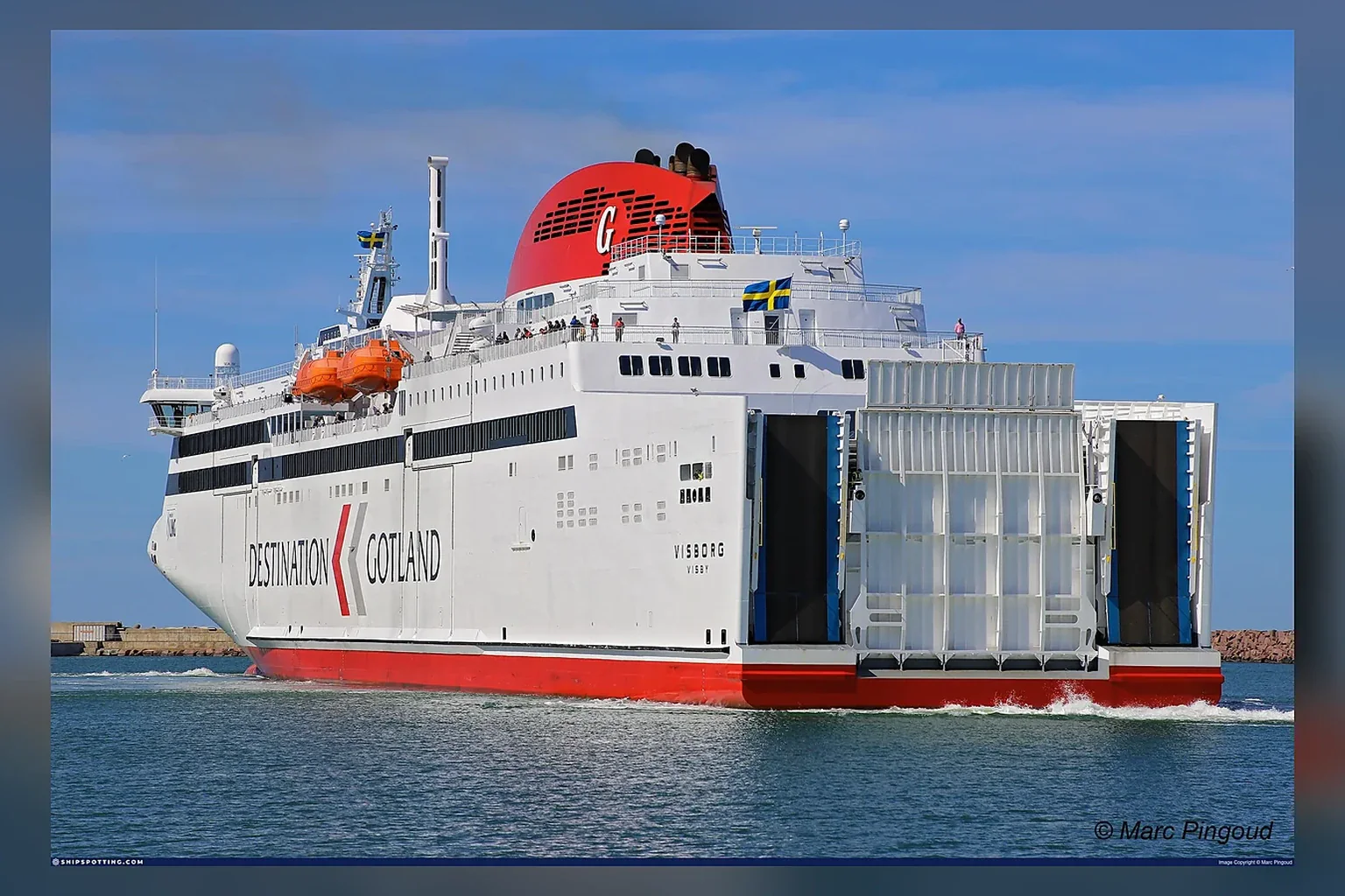 Destination Gotland ferry sailing between mainland Sweden and Gotland
