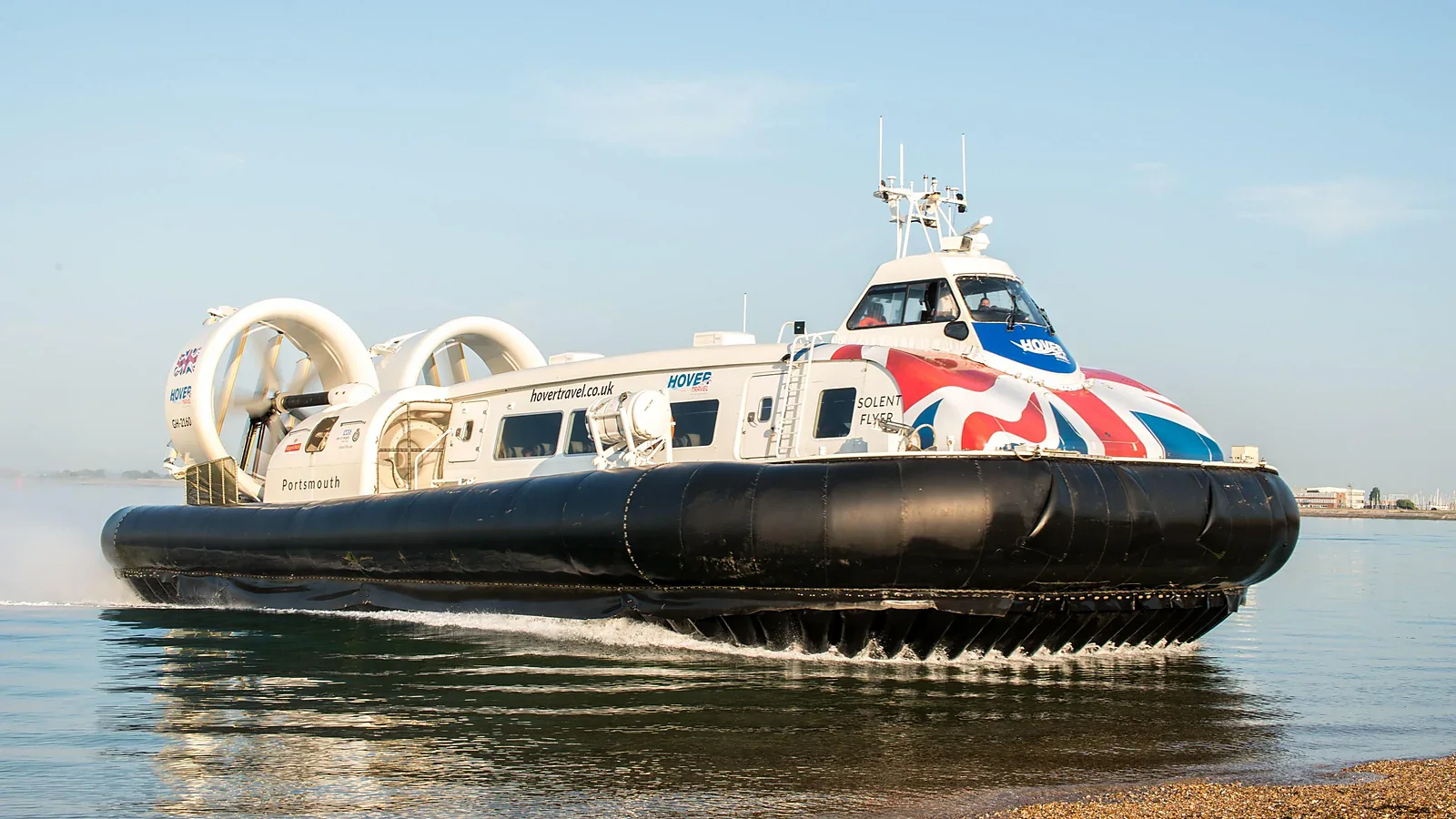 Hovertravel hovercraft at the Southsea and Ryde service